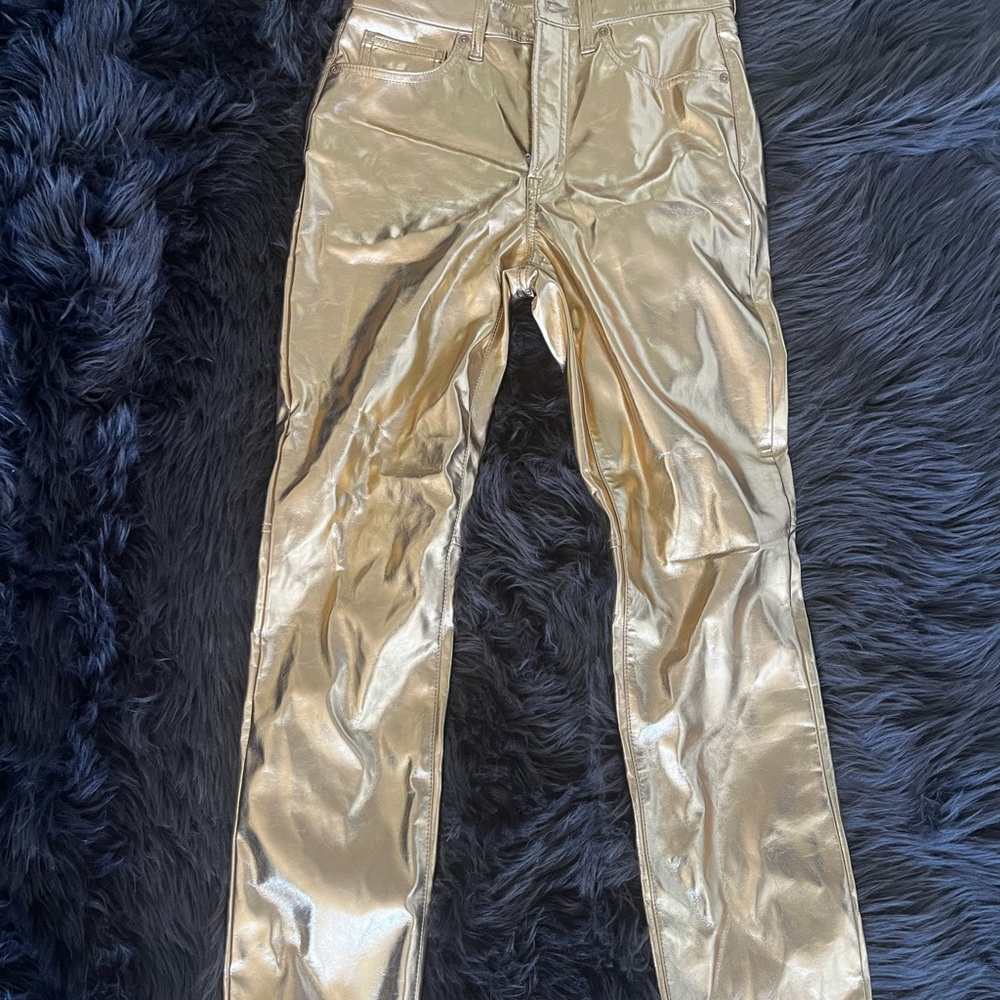 Shiny Gold Metallic Pants